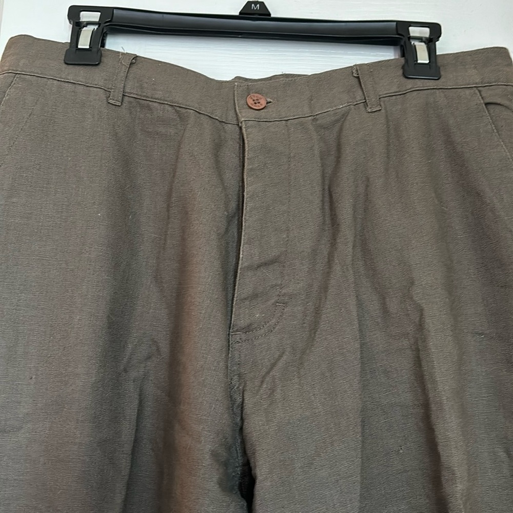 Men’s grey linen & cotton pants